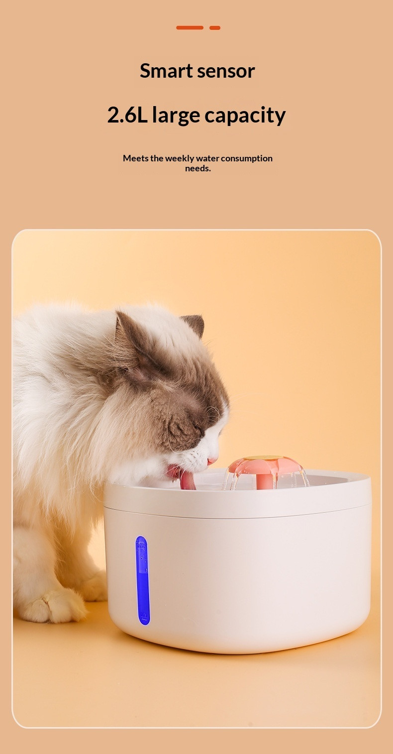 Filtered Charging Induction Smart Pet Water Fountain