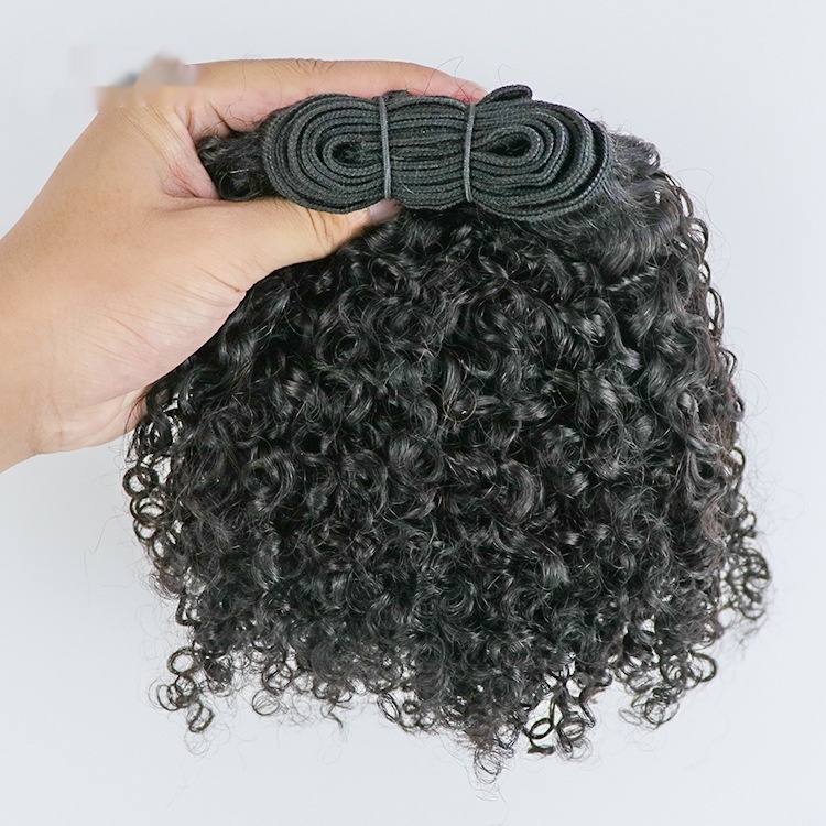 4mm Curly Human Hair Weft