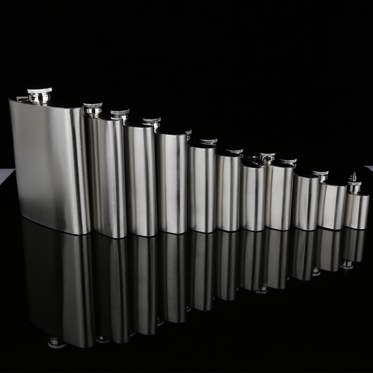 Stainless steel hip flask with portable wine bottle